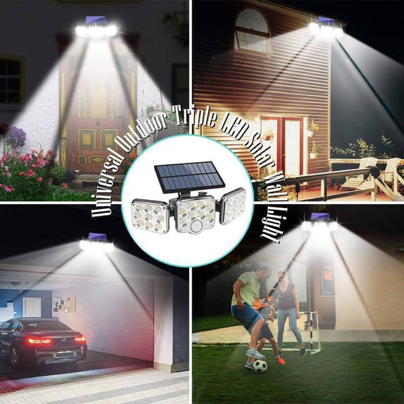 Triple Led Solar Wall Light