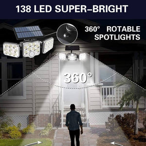 Triple Led Solar Wall Light