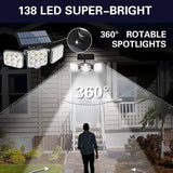 Triple Led Solar Wall Light